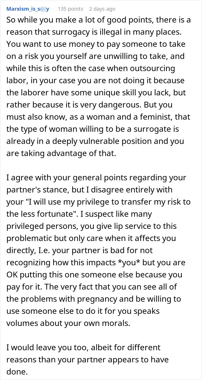 Man Can’t Stay With Partner Who Wants Kids But Isn’t Willing To Give Birth, She Is Appalled This Is An Issue Man Can’t Stay With Partner Who Wants Kids But Isn’t Willing To Give Birth, She Is Appalled This Is An Issue