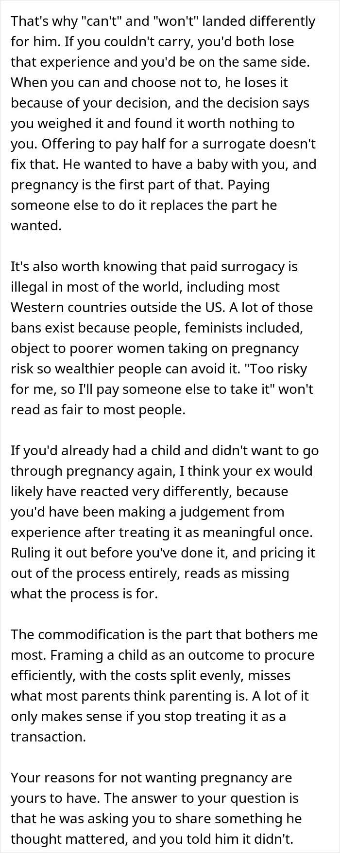 Man Can’t Stay With Partner Who Wants Kids But Isn’t Willing To Give Birth, She Is Appalled This Is An Issue Man Can’t Stay With Partner Who Wants Kids But Isn’t Willing To Give Birth, She Is Appalled This Is An Issue