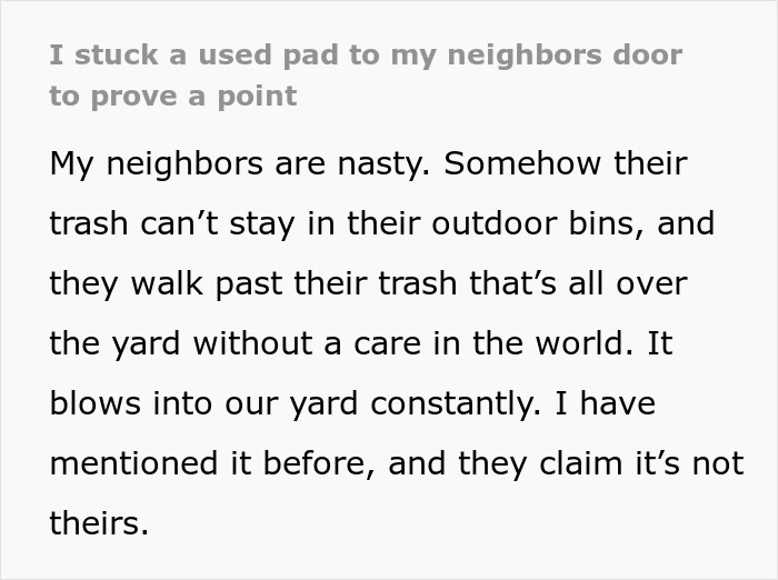 Woman Leaves A Nasty Surprise On Neighbors&rsquo; Door After They Refuse To Take Care Of Their Trash