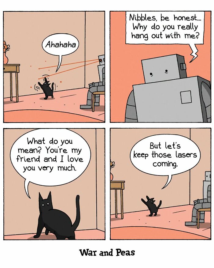 49 ‘War And Peas’ Dark Comics That Perfectly Capture Cats’ Love Of Mischief 49 ‘War And Peas’ Dark Comics That Perfectly Capture Cats’ Love Of Mischief