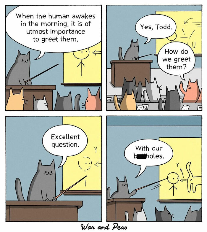 49 ‘War And Peas’ Dark Comics That Perfectly Capture Cats’ Love Of Mischief 49 ‘War And Peas’ Dark Comics That Perfectly Capture Cats’ Love Of Mischief