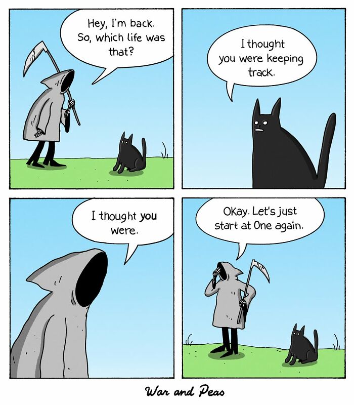 49 ‘War And Peas’ Dark Comics That Perfectly Capture Cats’ Love Of Mischief 49 ‘War And Peas’ Dark Comics That Perfectly Capture Cats’ Love Of Mischief