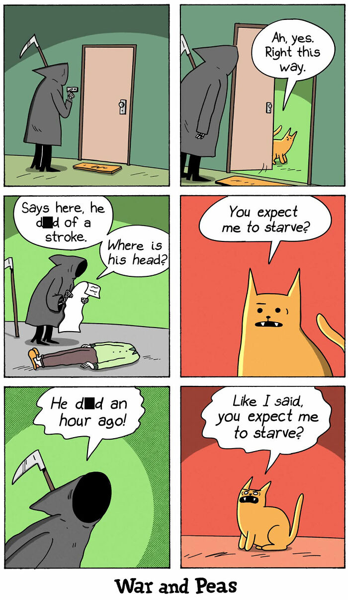 49 ‘War And Peas’ Dark Comics That Perfectly Capture Cats’ Love Of Mischief 49 ‘War And Peas’ Dark Comics That Perfectly Capture Cats’ Love Of Mischief
