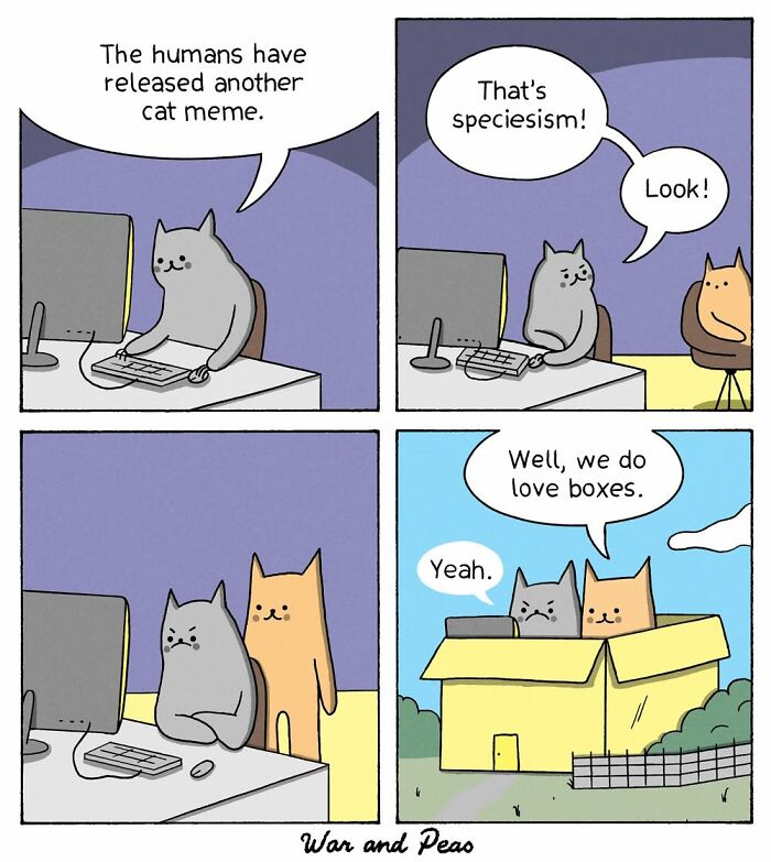 49 ‘War And Peas’ Dark Comics That Perfectly Capture Cats’ Love Of Mischief 49 ‘War And Peas’ Dark Comics That Perfectly Capture Cats’ Love Of Mischief