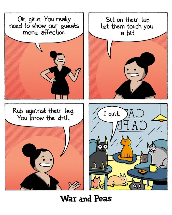 49 ‘War And Peas’ Dark Comics That Perfectly Capture Cats’ Love Of Mischief 49 ‘War And Peas’ Dark Comics That Perfectly Capture Cats’ Love Of Mischief