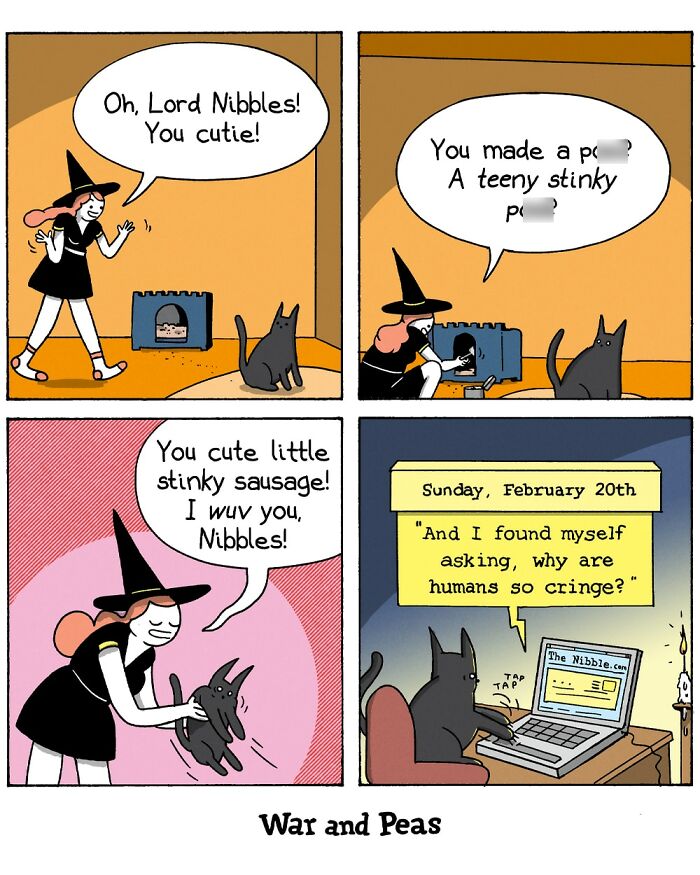 49 ‘War And Peas’ Dark Comics That Perfectly Capture Cats’ Love Of Mischief 49 ‘War And Peas’ Dark Comics That Perfectly Capture Cats’ Love Of Mischief