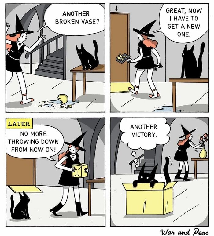 49 ‘War And Peas’ Dark Comics That Perfectly Capture Cats’ Love Of Mischief 49 ‘War And Peas’ Dark Comics That Perfectly Capture Cats’ Love Of Mischief