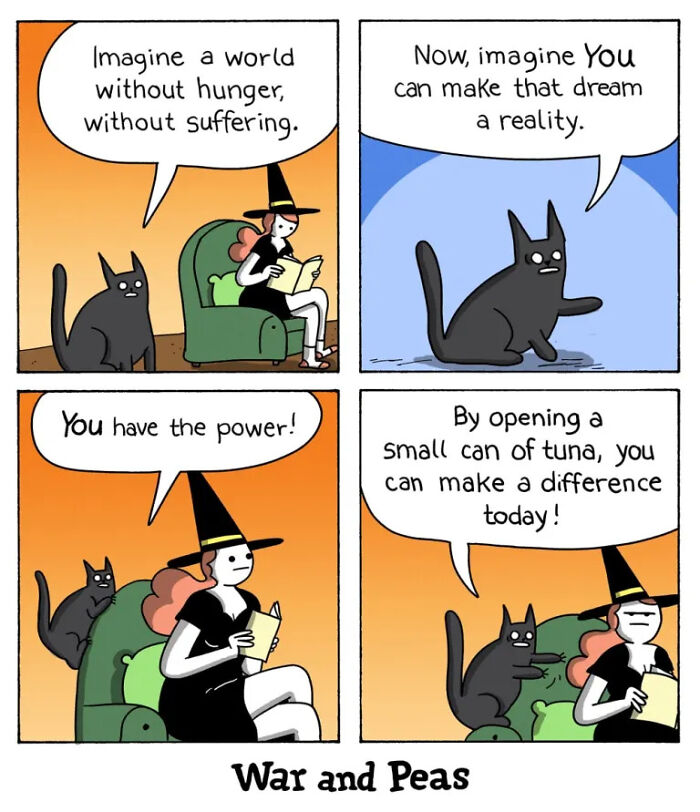 49 ‘War And Peas’ Dark Comics That Perfectly Capture Cats’ Love Of Mischief 49 ‘War And Peas’ Dark Comics That Perfectly Capture Cats’ Love Of Mischief