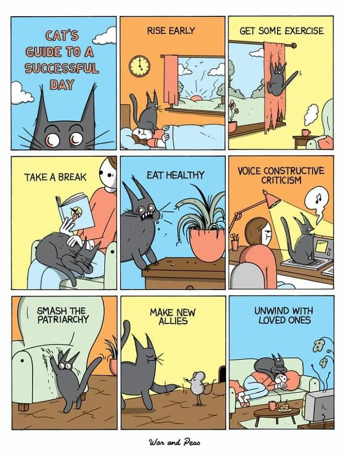 49 ‘War And Peas’ Dark Comics That Perfectly Capture Cats’ Love Of Mischief 49 ‘War And Peas’ Dark Comics That Perfectly Capture Cats’ Love Of Mischief