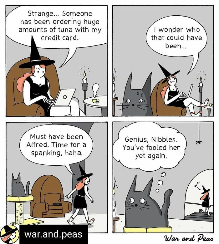 49 ‘War And Peas’ Dark Comics That Perfectly Capture Cats’ Love Of Mischief 49 ‘War And Peas’ Dark Comics That Perfectly Capture Cats’ Love Of Mischief