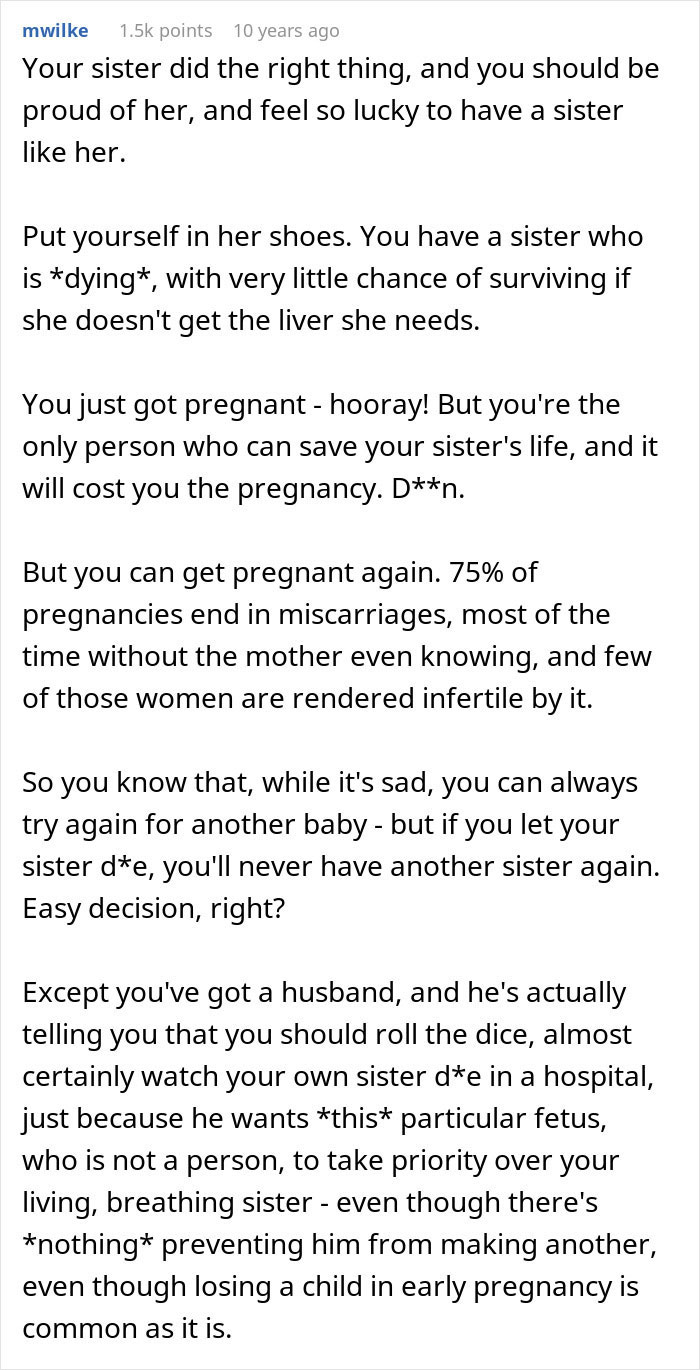 Sister Gives Brother Part Of Her Liver, Years Later He Learns It Cost Her A Baby And A Husband