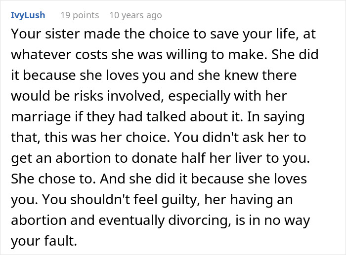 Sister Gives Brother Part Of Her Liver, Years Later He Learns It Cost Her A Baby And A Husband