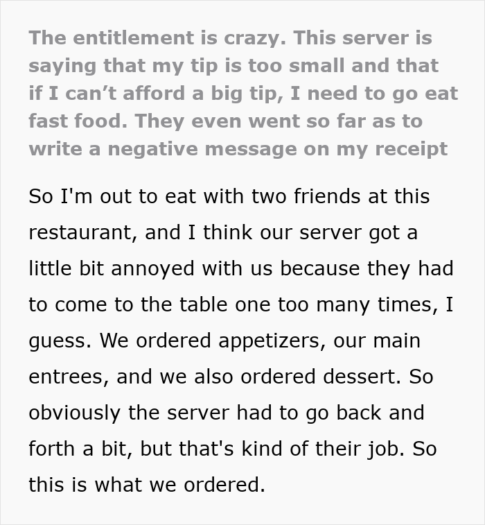 Friend Group Spends Over $200 On Food And Infuriates Their Server With What They Thought Was A Normal Tip Friend Group Spends Over $200 On Food And Infuriates Their Server With What They Thought Was A Normal Tip