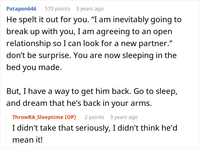 Woman Asks BF For Open Relationship Because She’s “Bored,” Regrets It When He Falls For Someone Else Woman Asks BF For Open Relationship Because She’s “Bored,” Regrets It When He Falls For Someone Else