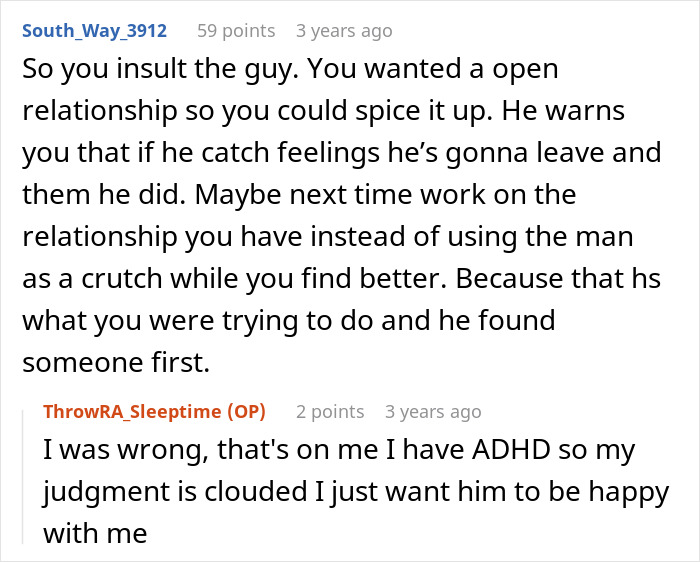 Woman Asks BF For Open Relationship Because She’s “Bored,” Regrets It When He Falls For Someone Else Woman Asks BF For Open Relationship Because She’s “Bored,” Regrets It When He Falls For Someone Else