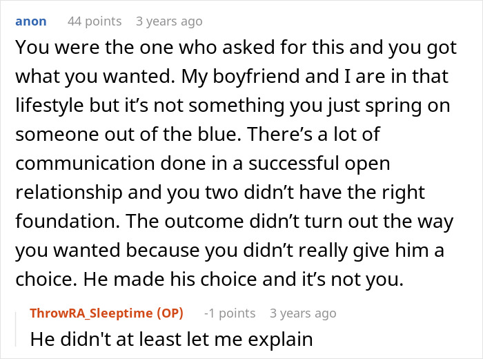Woman Asks BF For Open Relationship Because She’s “Bored,” Regrets It When He Falls For Someone Else Woman Asks BF For Open Relationship Because She’s “Bored,” Regrets It When He Falls For Someone Else