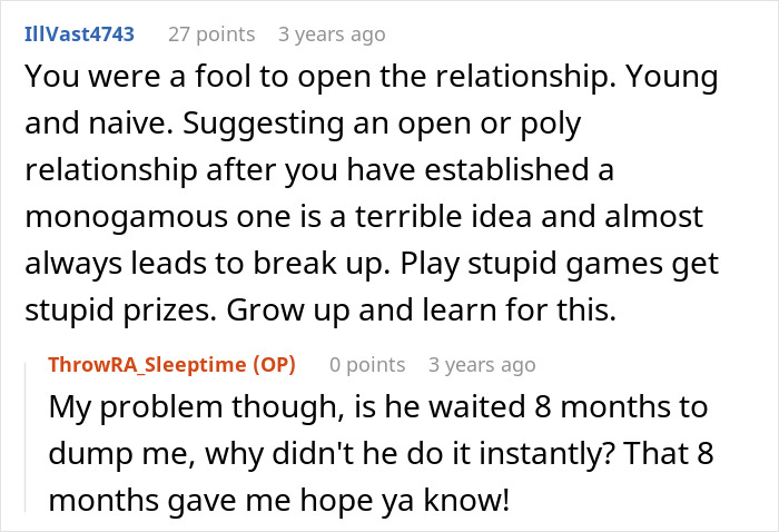 Woman Asks BF For Open Relationship Because She’s “Bored,” Regrets It When He Falls For Someone Else Woman Asks BF For Open Relationship Because She’s “Bored,” Regrets It When He Falls For Someone Else