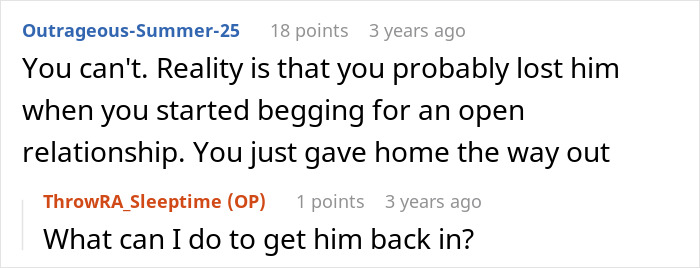 Woman Asks BF For Open Relationship Because She’s “Bored,” Regrets It When He Falls For Someone Else Woman Asks BF For Open Relationship Because She’s “Bored,” Regrets It When He Falls For Someone Else