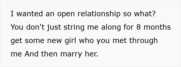 Woman Asks BF For Open Relationship Because She’s “Bored,” Regrets It When He Falls For Someone Else Woman Asks BF For Open Relationship Because She’s “Bored,” Regrets It When He Falls For Someone Else