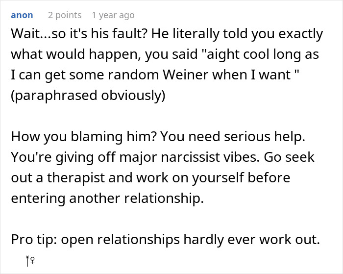 Woman Asks BF For Open Relationship Because She’s “Bored,” Regrets It When He Falls For Someone Else Woman Asks BF For Open Relationship Because She’s “Bored,” Regrets It When He Falls For Someone Else