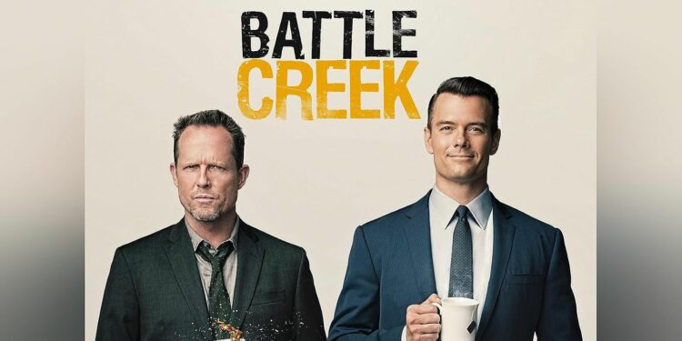 promotional poster for the 2015 comedy-crime-drama television series Battle Creek