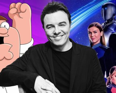 an image of seth MacFarlane in front of his shows