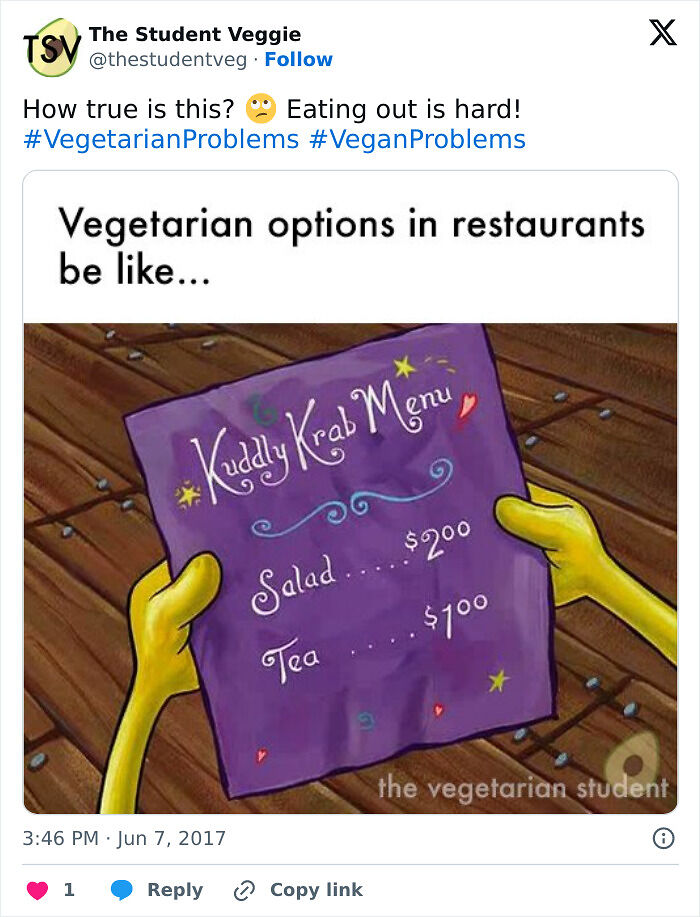 65 Funny Vegetarian Tweets For Those Who Are Tired Of Explaining Their Diet For The 100th Time