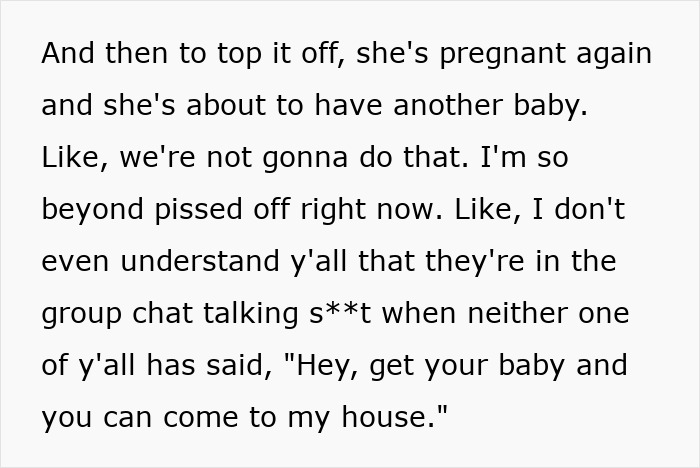 Pregnant Sister Furious That Woman Won’t Take Her And Her 6 Kids In