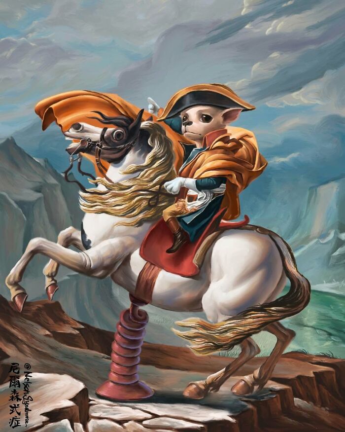63 Illustrations By Nelson Syndrome That Turn Famous Paintings Into Animal-Filled Parodies