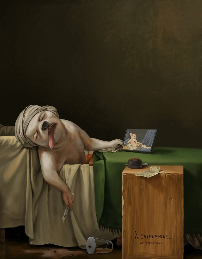 63 Illustrations By Nelson Syndrome That Turn Famous Paintings Into Animal-Filled Parodies