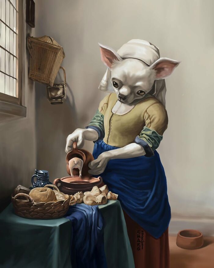63 Illustrations By Nelson Syndrome That Turn Famous Paintings Into Animal-Filled Parodies