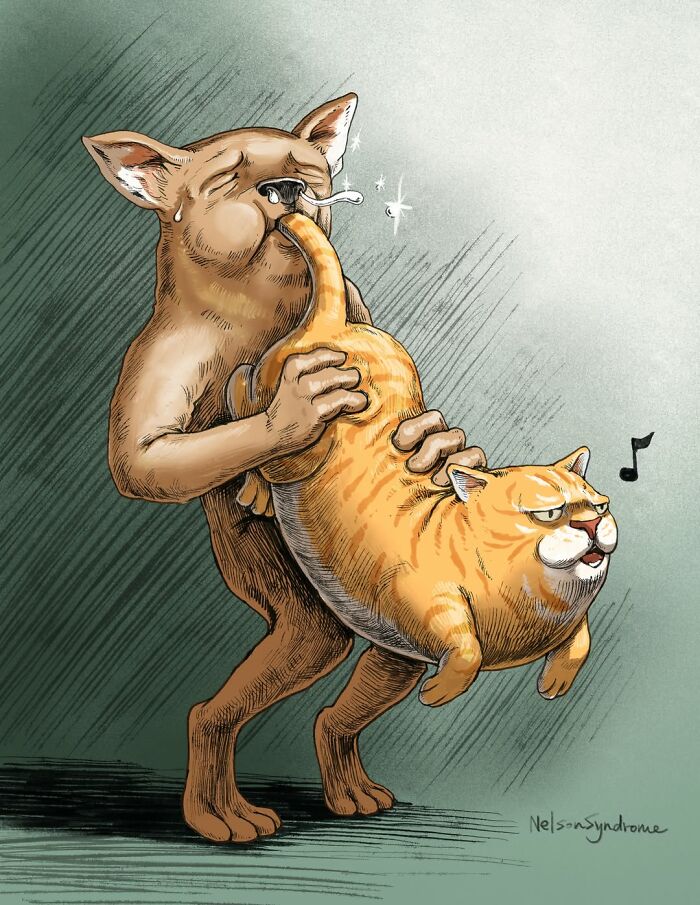 63 Illustrations By Nelson Syndrome That Turn Famous Paintings Into Animal-Filled Parodies