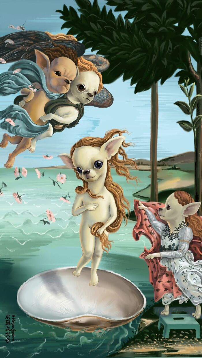 63 Illustrations By Nelson Syndrome That Turn Famous Paintings Into Animal-Filled Parodies