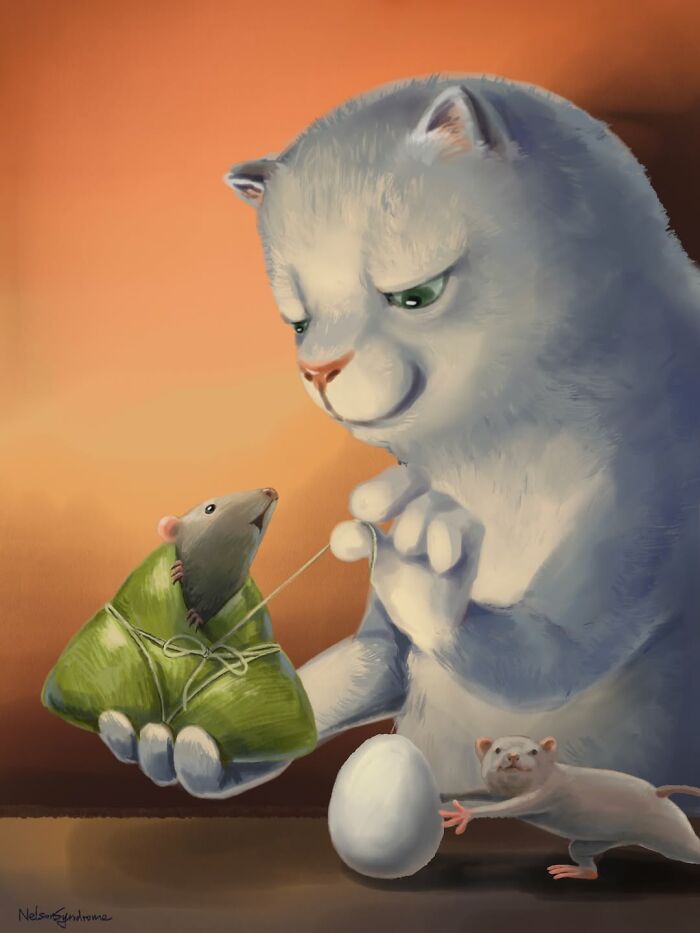 63 Illustrations By Nelson Syndrome That Turn Famous Paintings Into Animal-Filled Parodies