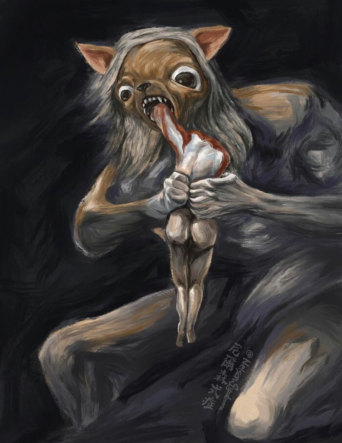 63 Illustrations By Nelson Syndrome That Turn Famous Paintings Into Animal-Filled Parodies