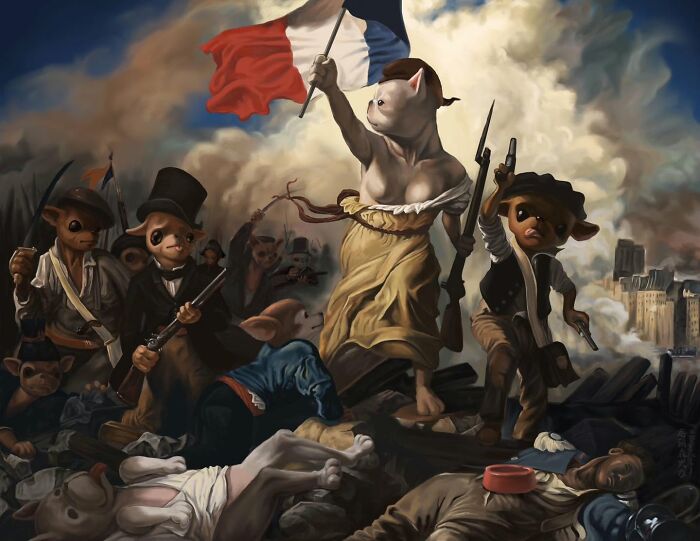 63 Illustrations By Nelson Syndrome That Turn Famous Paintings Into Animal-Filled Parodies