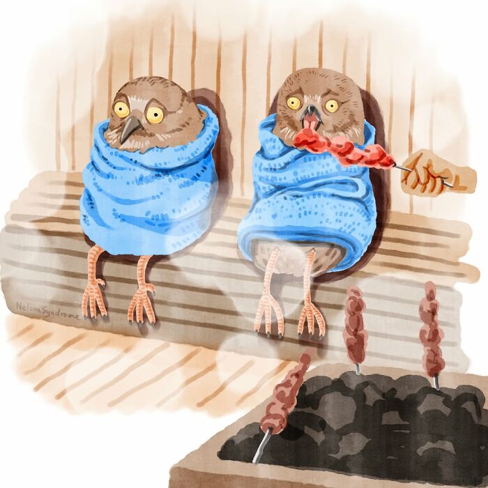 63 Illustrations By Nelson Syndrome That Turn Famous Paintings Into Animal-Filled Parodies