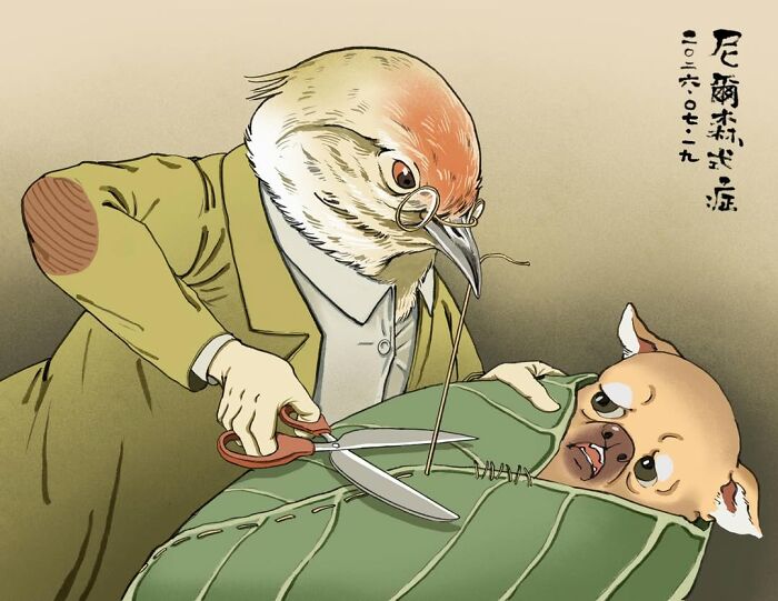 63 Illustrations By Nelson Syndrome That Turn Famous Paintings Into Animal-Filled Parodies