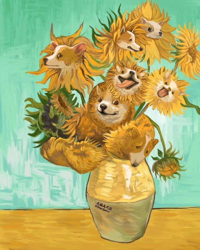 63 Illustrations By Nelson Syndrome That Turn Famous Paintings Into Animal-Filled Parodies