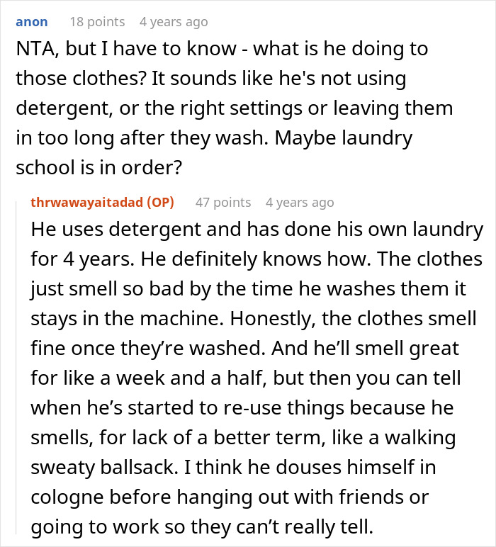 Grown Man Hates Doing Laundry, Doesn’t Understand Why His Family Calls Him Out On His Stinky Clothes Grown Man Hates Doing Laundry, Doesn’t Understand Why His Family Calls Him Out On His Stinky Clothes