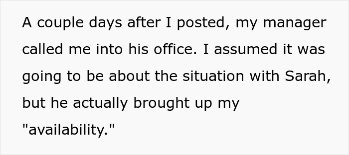 Mom Of Two Tries To Make Her Childcare Problem Her Coworker’s Responsibility, Balks At His Reaction Mom Of Two Tries To Make Her Childcare Problem Her Coworker’s Responsibility, Balks At His Reaction