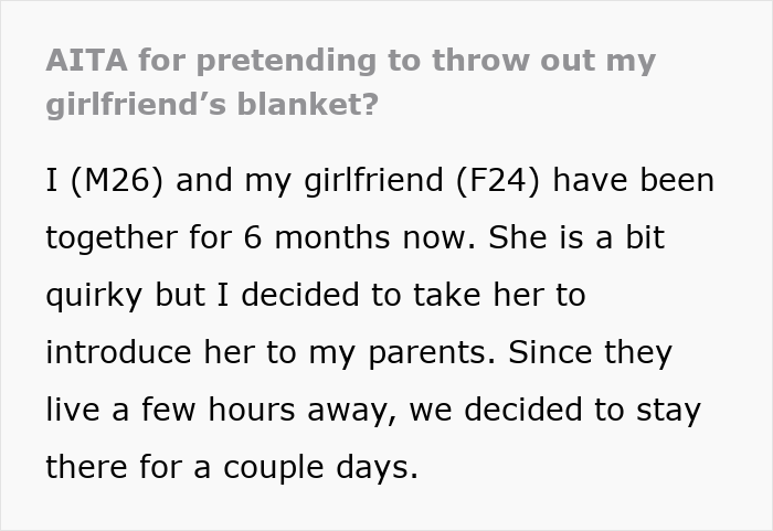 Man Comes To The Internet To Complain About GF&rsquo;s Attachment To Her Blanket, She Gives A Savage Response