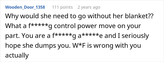 Man Comes To The Internet To Complain About GF&rsquo;s Attachment To Her Blanket, She Gives A Savage Response