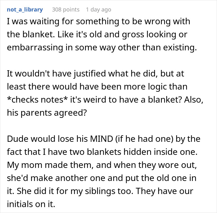 Man Comes To The Internet To Complain About GF&rsquo;s Attachment To Her Blanket, She Gives A Savage Response