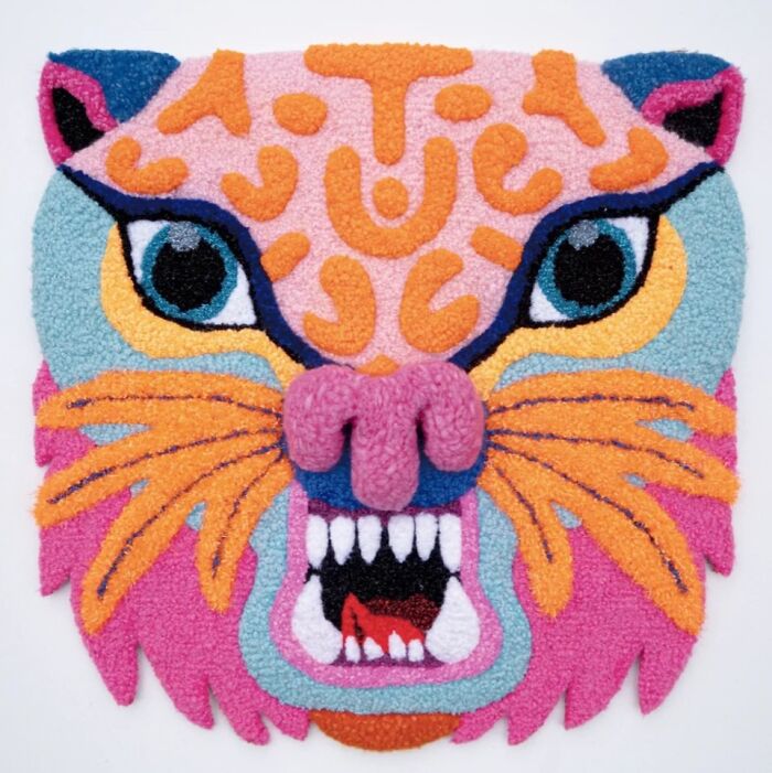 Colorful Tufted Art By Ina Dyreborg Turns Faces, Masks And Animals Into Textile Works (21 pics) Colorful Tufted Art By Ina Dyreborg Turns Faces, Masks And Animals Into Textile Works (21 pics)