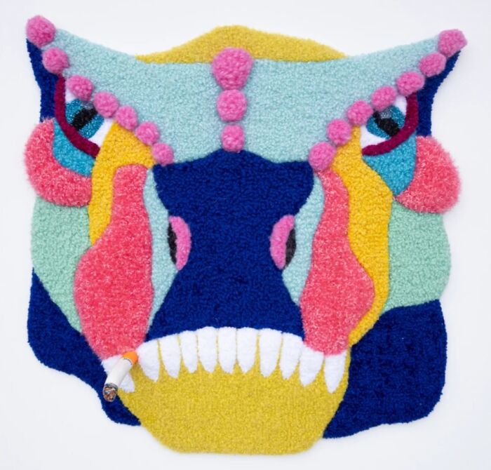 Colorful Tufted Art By Ina Dyreborg Turns Faces, Masks And Animals Into Textile Works (21 pics) Colorful Tufted Art By Ina Dyreborg Turns Faces, Masks And Animals Into Textile Works (21 pics)