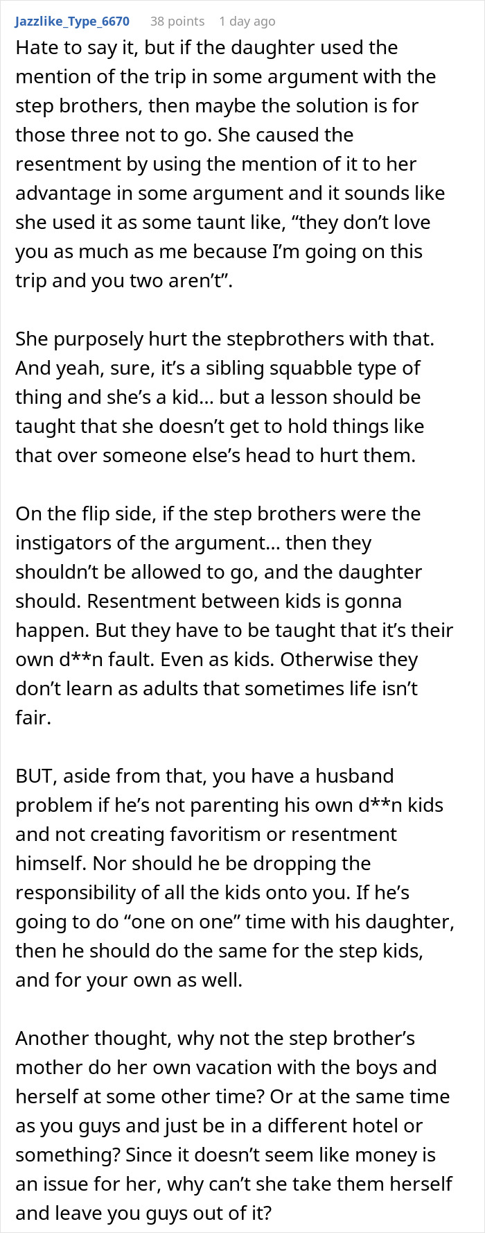 Wife Says No To Husband&rsquo;s Plan To Bring His Former Stepkids On Their Florida Vacation, He Gets Mad