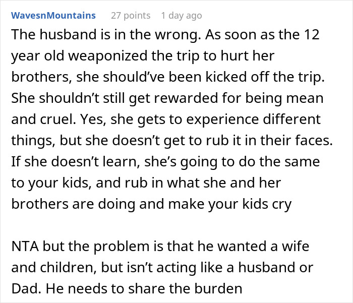Wife Says No To Husband&rsquo;s Plan To Bring His Former Stepkids On Their Florida Vacation, He Gets Mad