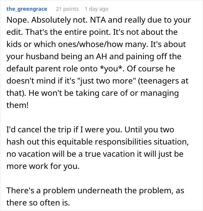 Wife Says No To Husband&rsquo;s Plan To Bring His Former Stepkids On Their Florida Vacation, He Gets Mad