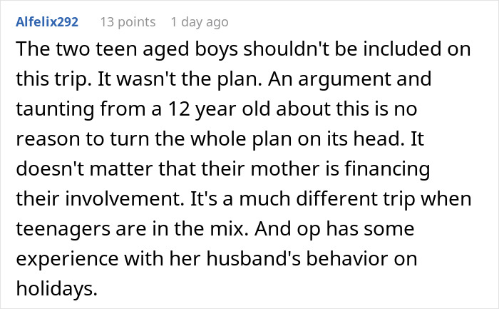 Wife Says No To Husband&rsquo;s Plan To Bring His Former Stepkids On Their Florida Vacation, He Gets Mad